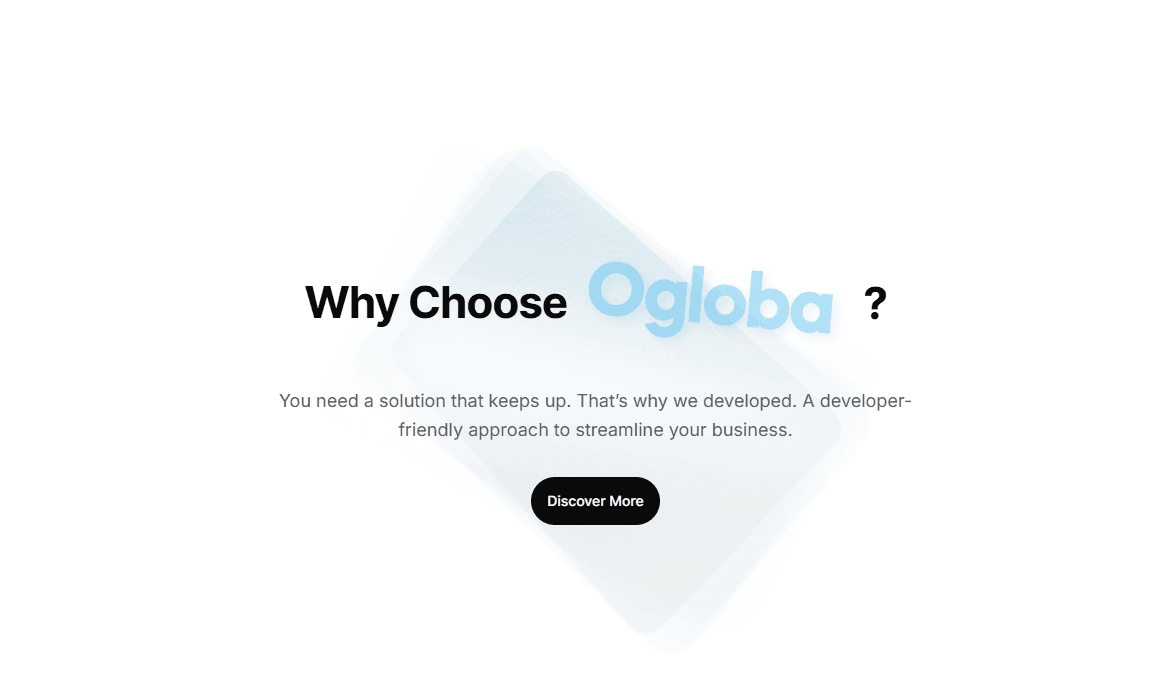 The same card rotating diagonally behind the unchanged text and action